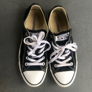 Black Converse low tops